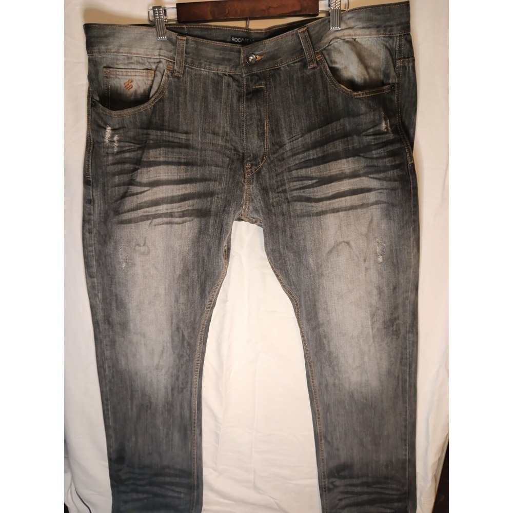 Men's Rocawear Pants. Straight Fit. 40 X‎ 34. 90s Urban Pants. Black faded Wash
